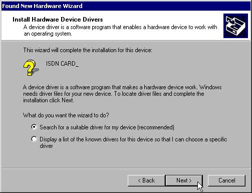 Installing the Device Drivers in Windows 2000 Professional 5. The next dialog helps you to locate the drivers for the new adapter.