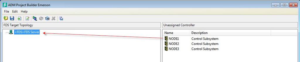 8. Drag&Drop NODE1 to the FDS node 9.