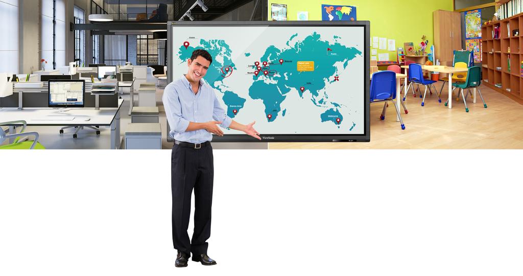 ViewBoard series for increased interactivity Large-screen interactive displays encourage participation and active learning.