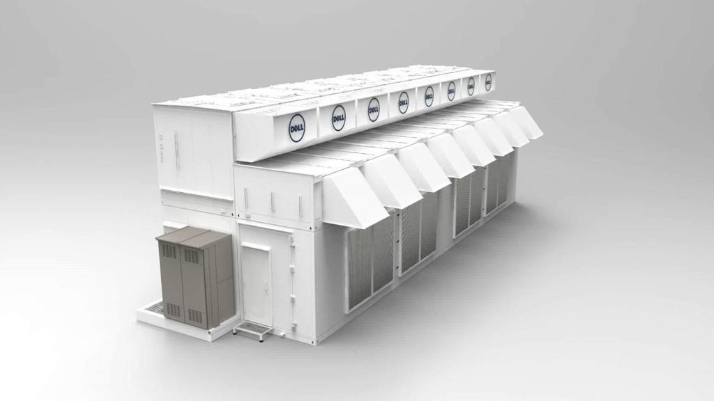 MDC (Modular Data Center) Major Elements 100% free-air w/ evaporative cooling Integrated switchboard N+1, concurrently