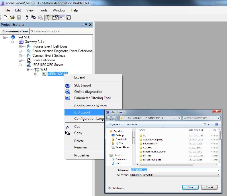 Export the finalized typical bay.cid file to your hard drive. Give it a unique name to help localize it later and click Save. Figure 1.7 Export of upgraded typical bay in.