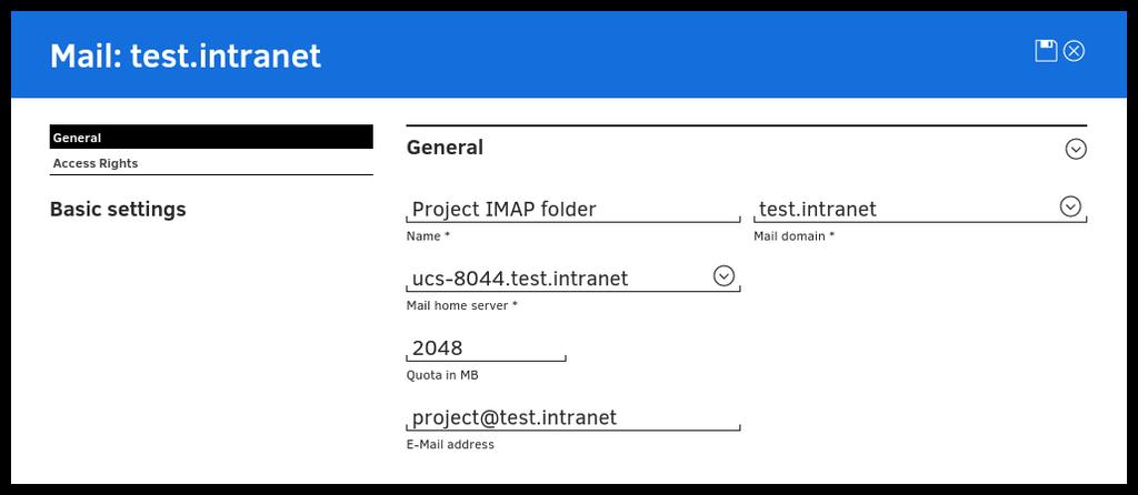 In UCS, users can easily create folders in their own mailboxes and assign permissions so that other users may read e-mails in these folders or save additional e-mails in them.