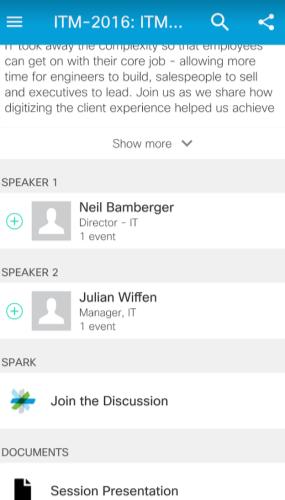 Cisco Spark How Questions? Use Cisco Spark to chat with the speaker after the session 1.