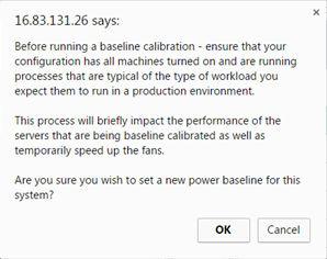 2. Review the prerequisites and performance information, and then click OK to set a new power