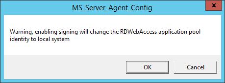 4.1 Configure the Microsoft Server Agent Select the RDWeb & RDGateway tab.