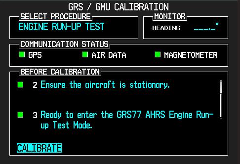 Follow the checklist items displayed on the MFD, and press the ENT key as each one is completed or confirmed (press ENT on each GDU if the procedure is being run simultaneously on both GDUs).
