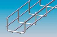 Cable trays are delivered in lengths of 3 meters. Width varies from 25 mm to 600 mm, and height from 25 mm to 125 mm.