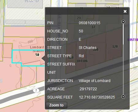 VIEWING DATA & SELECTING To view data from a feature, simply click on it. However! All feature data in the map is not enabled.