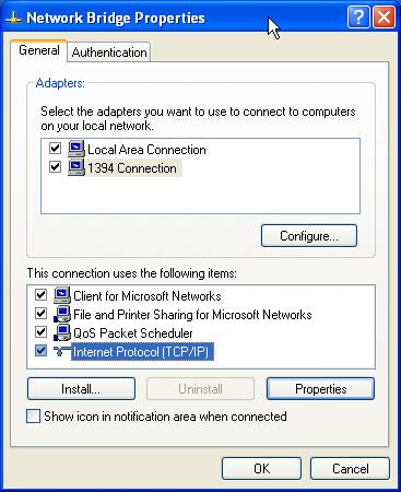 Operating System 3.8.2 MS Windows XP There are two paths to the Windows XP TCP/IP configuration panel. Choose the access method that you prefer: Click Start -> Control Panel -> Network Connections.