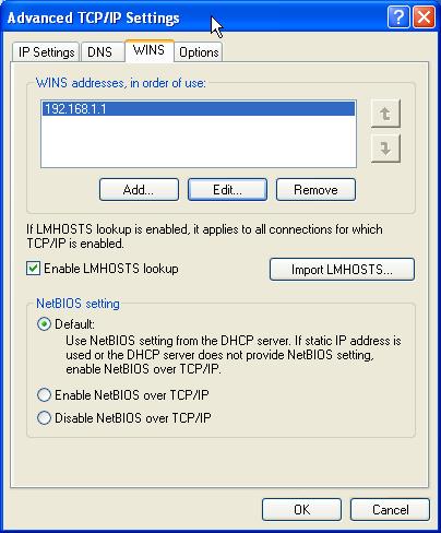 When finished making changes, click the OK to commit the settings. See DNS Configuration. Figure 3.5: DNS Configuration.