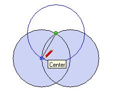 the red direction (horizontally), and click to complete the circle. 5.