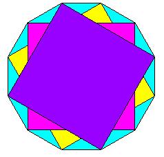 Polygon or Circle tool to create a polygon with 12 sides!