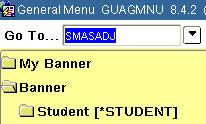 Banner INB: Student (Adjustments) Targets, Waivers and Substitutions (SMASADJ) The Student Targets, Waivers and Substitution (SMASADJ) form allows a student s course (adjustments) waivers and