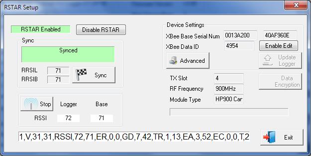 RSTAR Setup dialog is accessible from Wireless