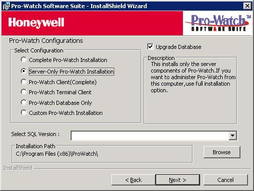 Server-Only Installation 2.7 Server-Only Installation The server-only installations do not include any client components. 1. Complete the Installing Pro-Watch - Preliminary Steps on page 4. 2. Select the Server-Only Pro-Watch Installation option button as explained in the section Select an Option Button on page 8.