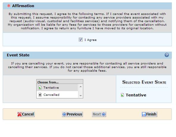 Comments: The Event Comments area is for requestors to provide additional information for schedulers and service providers.