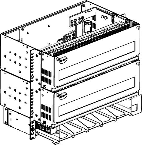 An EC1000 expansion controller is required in the secondary (bottom-most) power shelf in order to monitor the rectifiers in that shelf.