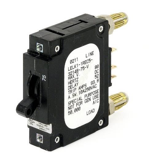 Load C NC Line Figure 29 - Circuit breaker installation TPS style fuses can be used in place of circuit breakers. Fuse holder must be installed with the alarm tab in the top position.