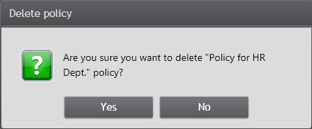 Exporting a Policy Any policy added to ESM can be saved as a.xml file to the computer running the administration console. The.