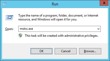 STEP 40: The final step will be to test the Remote Desktop connection. Execute mstsc.