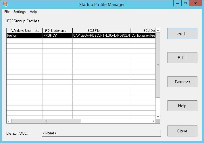 STEP 11: You can add the necessary number of profiles to the Startup Profiles list to fit your system architecture.