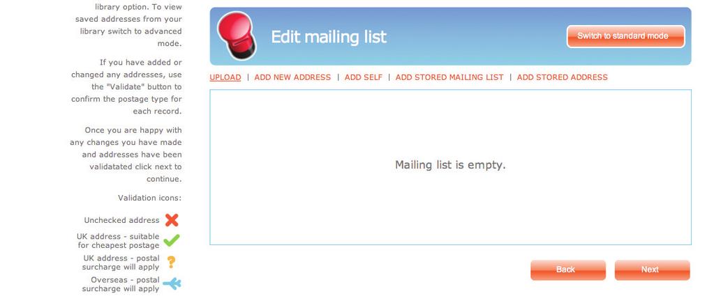 Uploading your files to DOCMAIL 3.