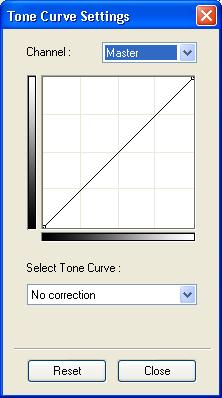Click (White-point eyedropper tool) then click a point in the preview image to specify the highlighted point. You can also enter a value (10 to 255).