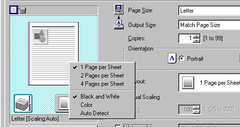 [Output Method] Switches the job mode between [Print] and [Edit and Preview]. 2 Printing [Print] Executes a normal print job. [Edit and Preview] Saves the data in the Canon PageComposer dialog box.