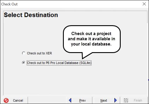 Features introduced in 17.3 Spotlight Check out P6 Professional project to your local SQLite database.