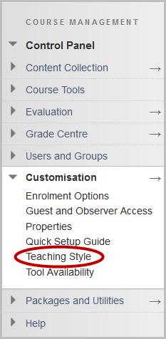 Course customisation Style settings allow you to change the appearance of your course including its background theme and menu style.