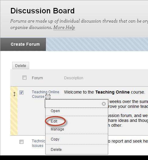 Replying to threads As a conversation develops within the discussion board, many posts will appear in each thread.