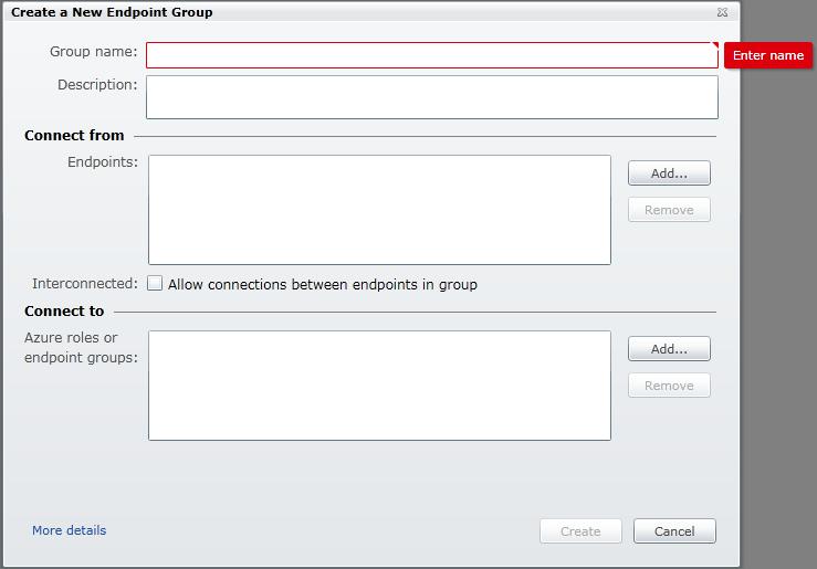 Figure 13: Create a group of endpoints 6. Configure the group of endpoints.
