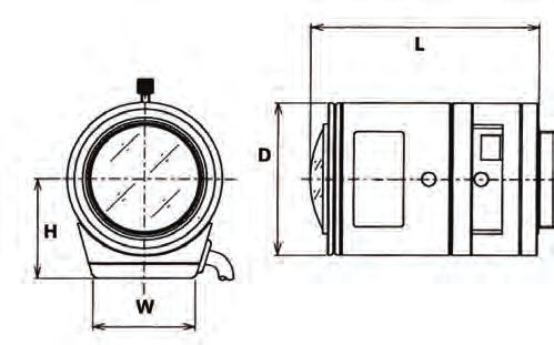 73) Lens Type L D H W mm (in) mm (in) mm (in) mm (in) LTC 3364/32 42 (1.65) 33 (1.3) 25.5 (1.0) 22.7 (0.89) LTC 3364/41 59 (2.32) 41 (1.61) 26 (1.02) 26 (1.02) LTC 3374/21 59.2 (2.33) 40 (1.57) 32 (1.