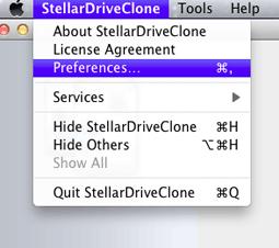 Menus StellarDriveClone About Stellar Drive Clone Use this option to read information about Stellar Drive Clone.