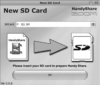 How to Use a New SD Card with the Q3 To use a new SD card (other than the one included with the Q3) please follow the instructions for preparation as listed below.