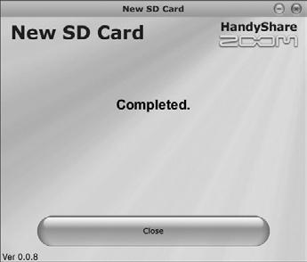 * If you no longer have the original SD card that shipped with your Q3, you can also download the "NewSDCard.zip" from our web site (http://www.zoom.co.jp).