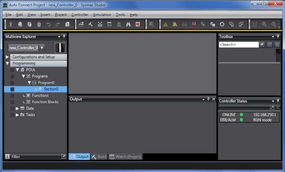Multiview Explorer Edit Pane Controller Status Pane Left: Multiview Explorer Top right: Toolbox Bottom right: Controller Status Pane Middle top: Edit Pane The following