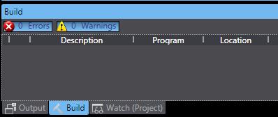 5 Check that "0 Errors" and "0 Warnings" are displayed in