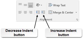 Microsoft Office Excel 2016: Part 1 119 Alignment Option Command Button Aligns Text Top Align Vertically along the top of the cell.