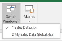 manually arrange your workbook windows. This feature can be helpful when you select the Cascade option in the Arrange Windows dialog box, but works with any Excel view.