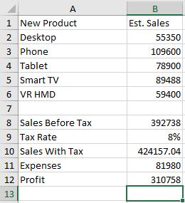 54 Microsoft Office Excel 2016: Part 1 c) Verify that Excel performed the calculation as expected. 5. Save the file as My New Product Income.xlsx and close the workbook. a) Select File Save As.
