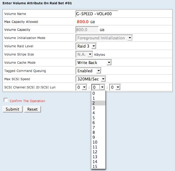See Section 8.4 for instructions on deleting a RAID Set. 1. To create a RAID/Volume set on the G-RAID select Quick Create under Function Menu on the left navigation bar of the G-SPEED GUI.