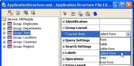 Figure 43: Using a List to Select the Current Job to Edit Disable Advanced Search for Jobs As shown in