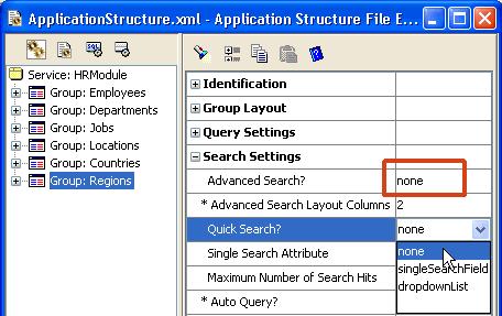 Figure 49: Disabling Search for Regions Group Shorten Display Width of RegionId Click on the View Object toolbar icon to bring up