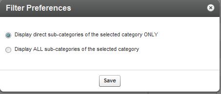 Locating Content in the KMC specified in the filter bars on the left side of the page. You can filter categories using the search criteria, by categories.