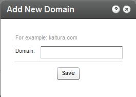 Managing Access Control Profiles Restricting Domains Kaltura s Access Control mechanism provides the means to restrict content playback from specific domains.