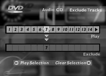 If you change your mind, you can re-include any track number by moving back to it and pressing the 3 key. To clear your whole selection and start again, press 9.