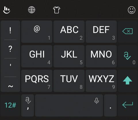 You can tap to select a layout or an input language. Note: The TouchPal Keyboard defaults to the FULL layout.