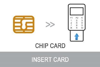 If a CHIP card is swiped as a magnetic one, the terminal will display the following screen.