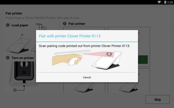 6. (Optional) You can Test the printer by tapping Test